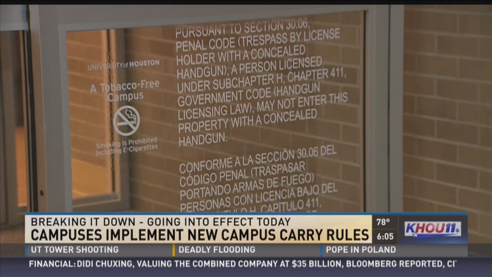 Campus Carry Goes Into Effect Monday Across Texas Khou