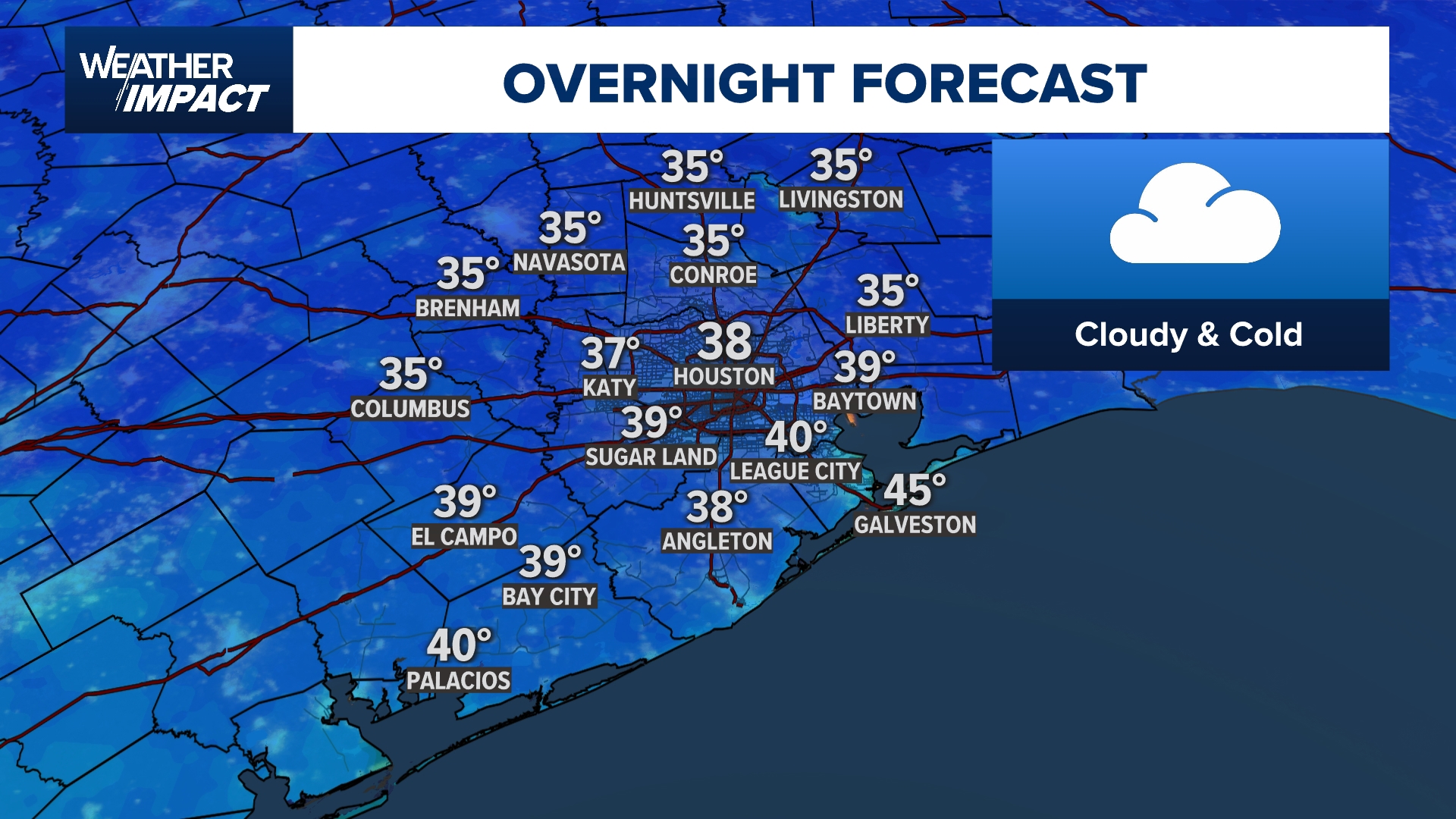 Houston Forecast Chilly Overnight As Rain Ends Khou