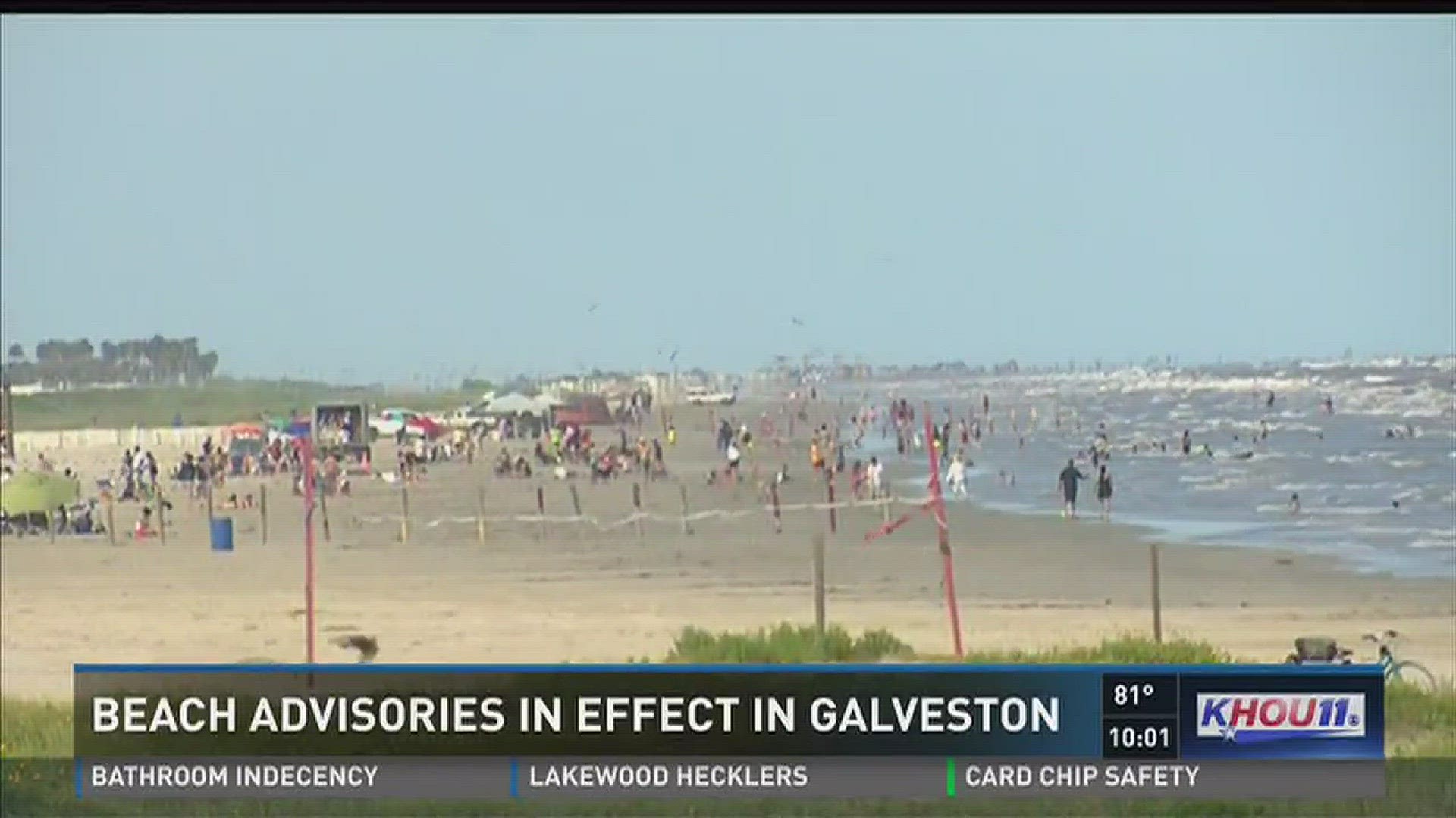 Bacteria Advisories Issued On Beaches In Galveston Khou