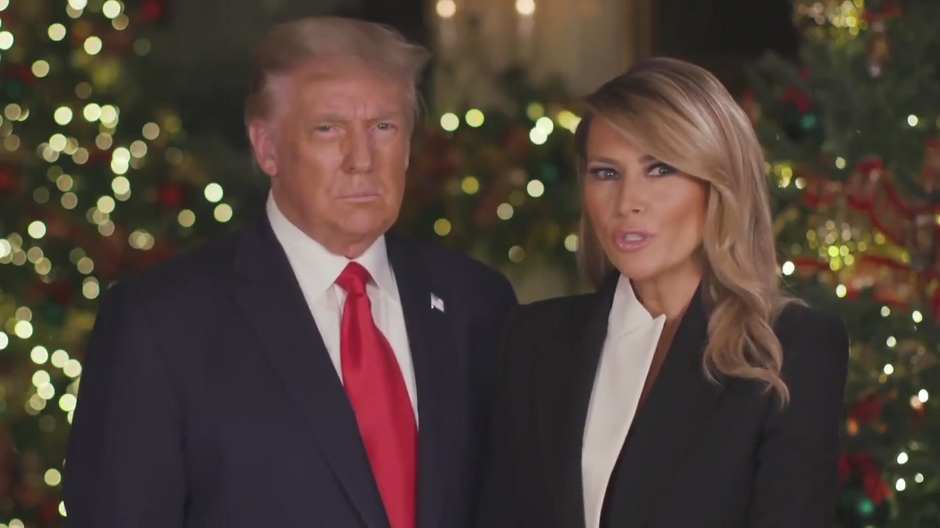 President Donald Trump and first lady Melania Trump tweeted out their annual holiday message praising the coronavirus vaccine as "a Christmas miracle."