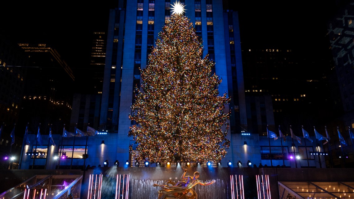 Rockefeller Center Christmas Tree lights up for the holidays