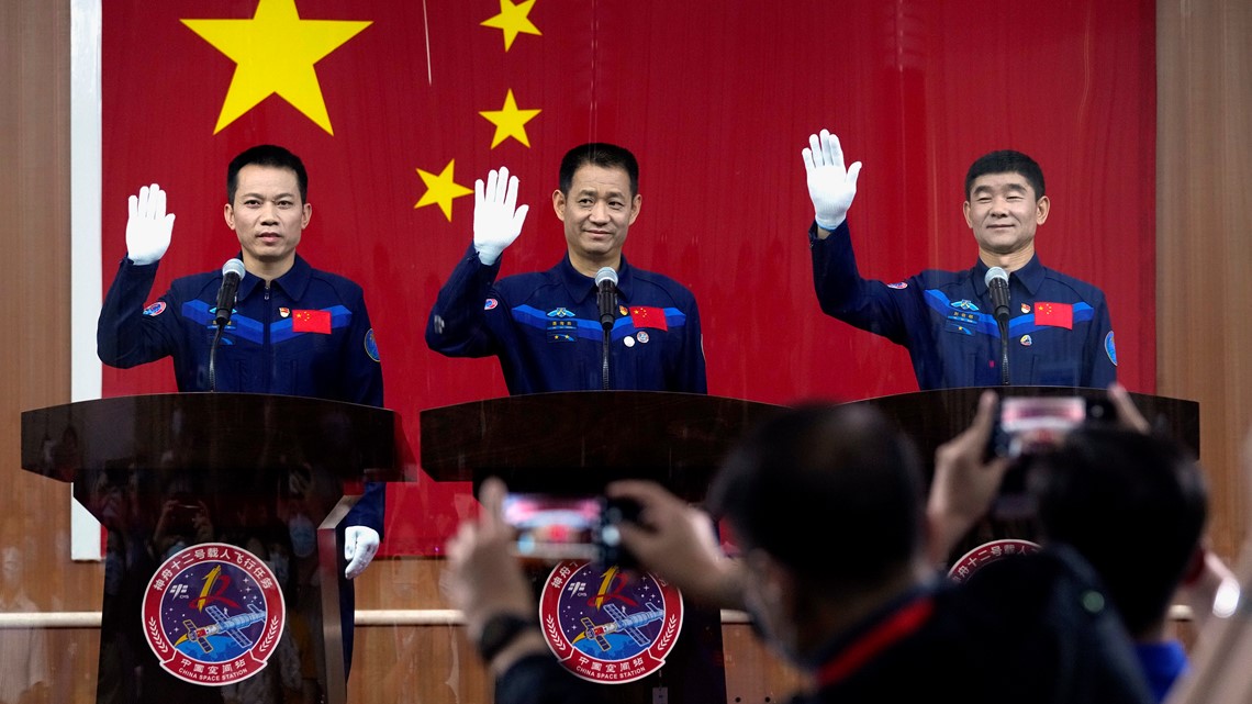 Watch China astronauts launch to new space station | khou.com