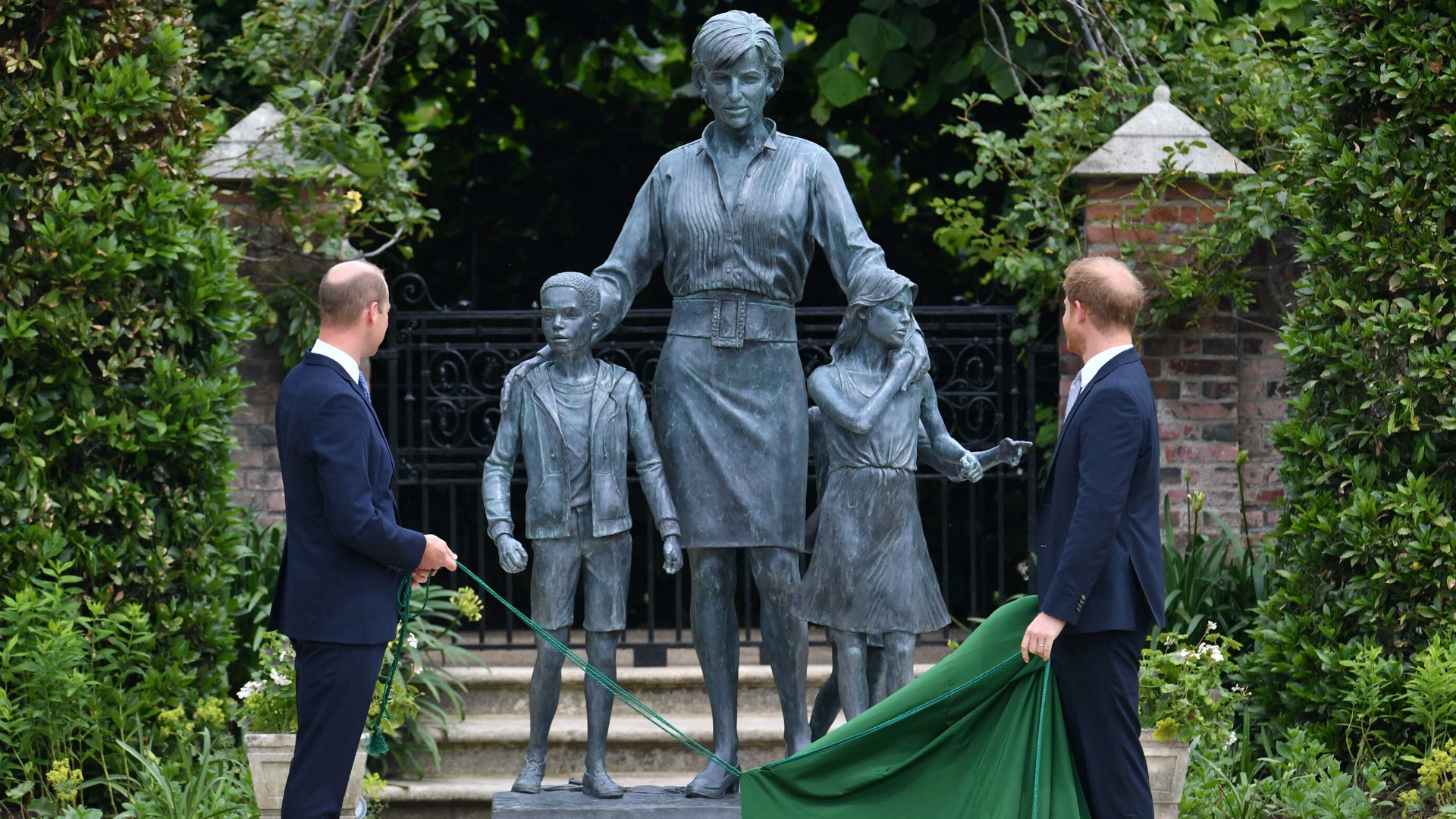 The brothers unveiled the statue of their mother, Princess Diana, on what would have been her 60th birthday