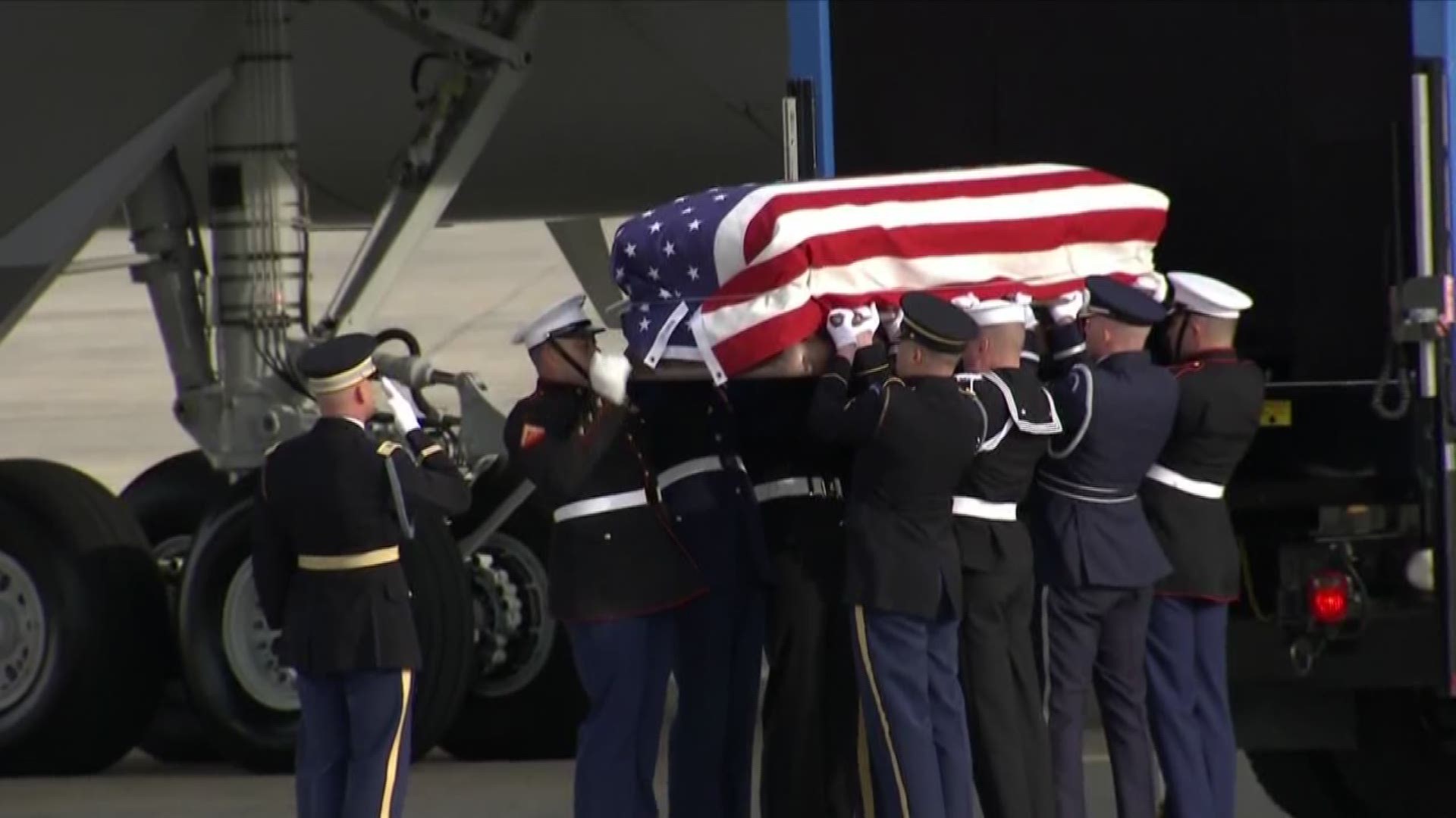 George H.W. Bush's casket left Washington, D.C. bound for Texas on Wednesday after his state funeral.