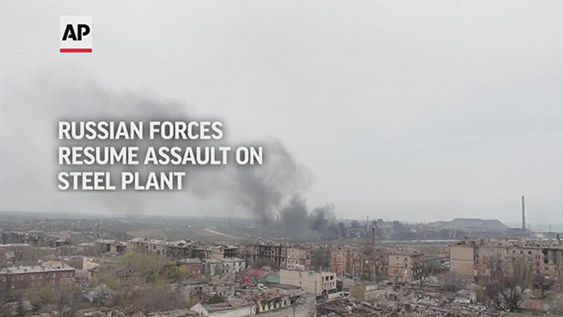 russian-forces-resume-assault-on-ukraine-steel-plant-khou