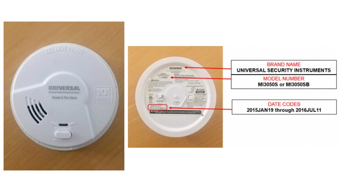 Universal Security smoke alarms recalled for activation failure