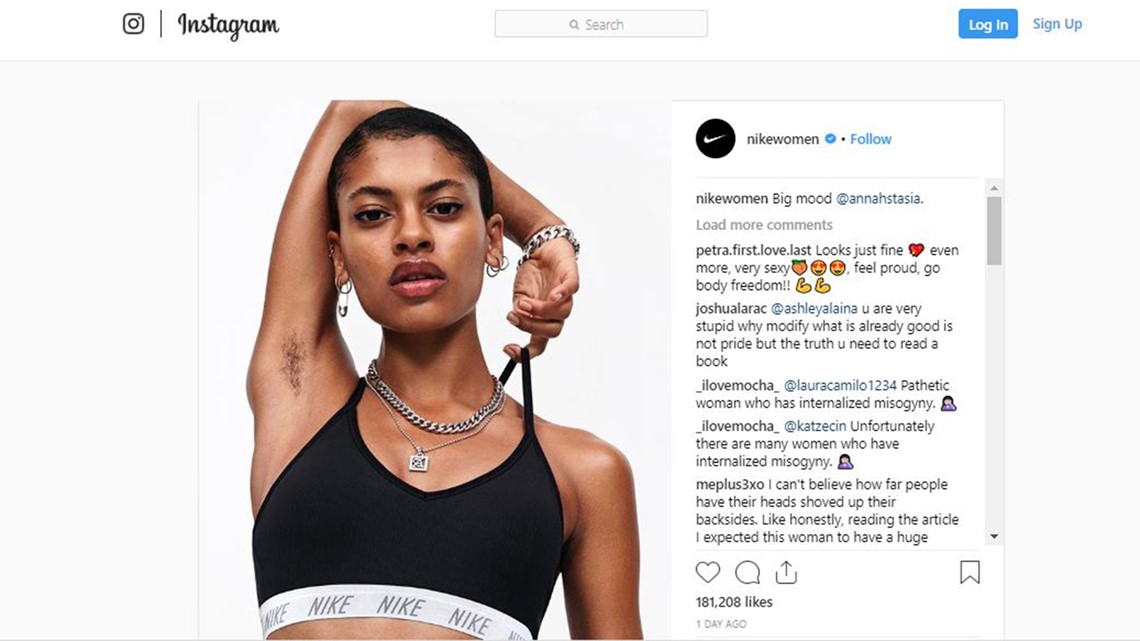 Nike ad showing woman's underarm hair sparks heated debate