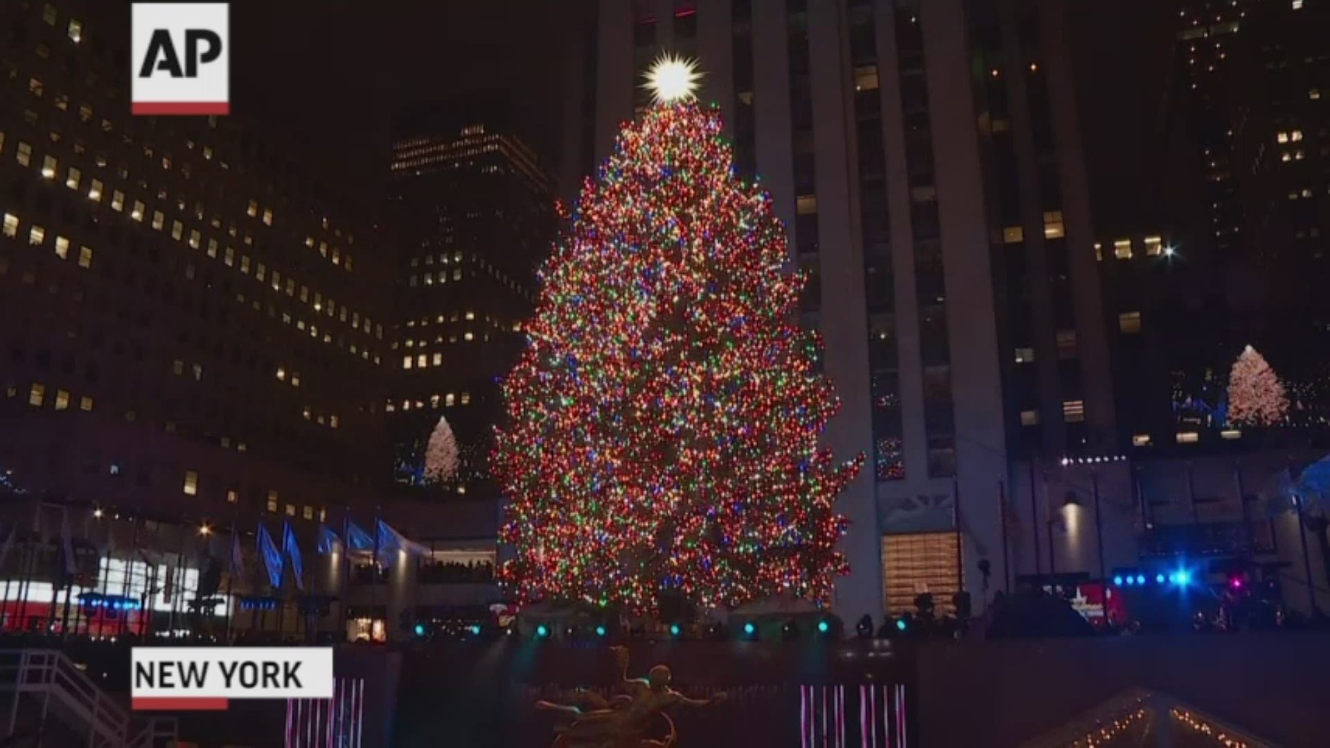 Rockefeller Center In Nyc Lights Christmas Tree Khou Com