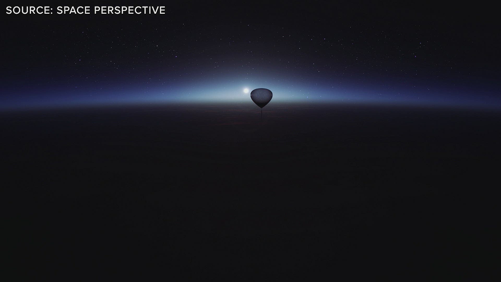 An animation of Space Perspective's Spaceship Neptune balloon.