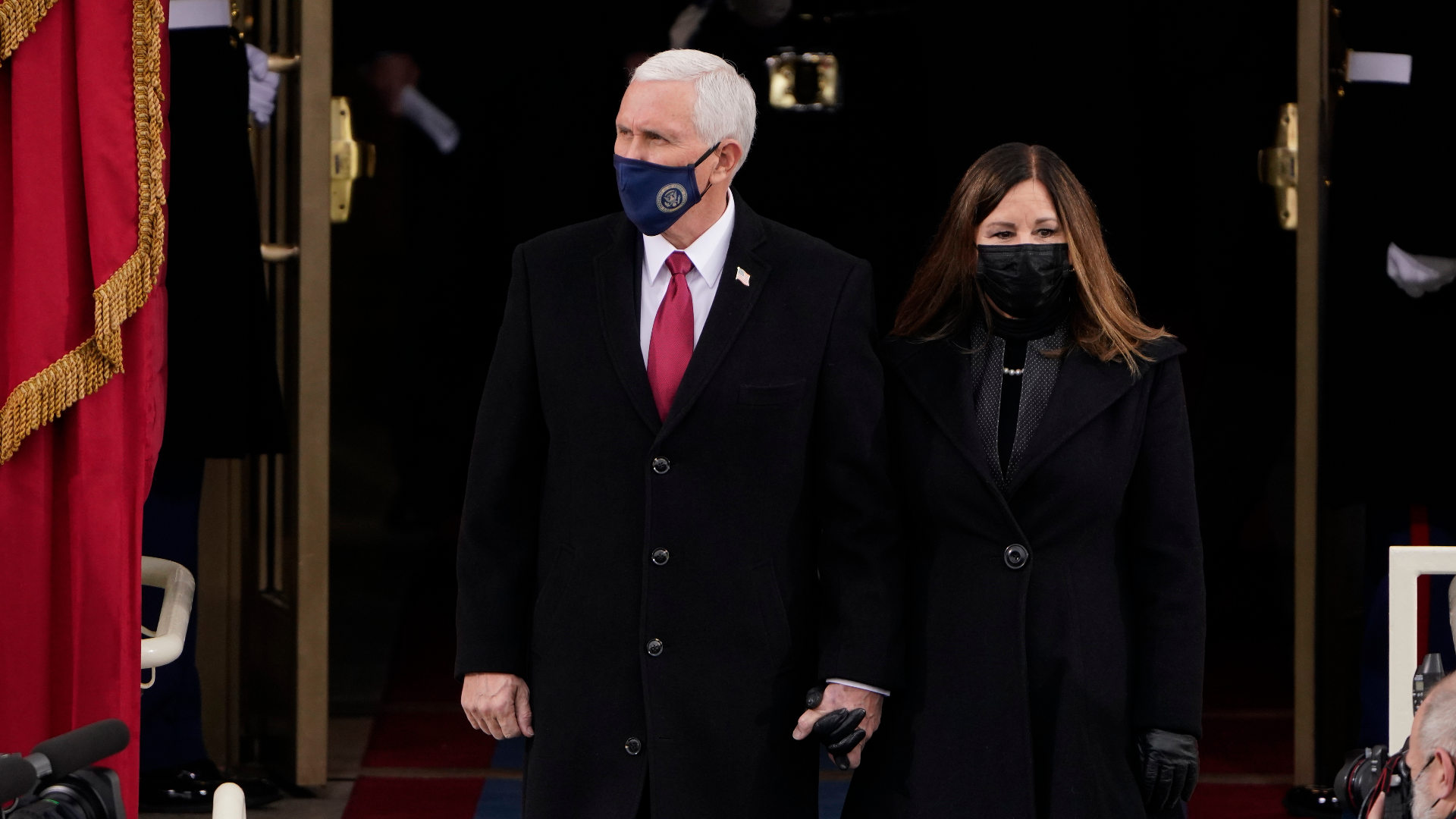 Former Vice President Mike Pence Arrives At The Inauguration Of President Joe Biden Raw Video Khou Com