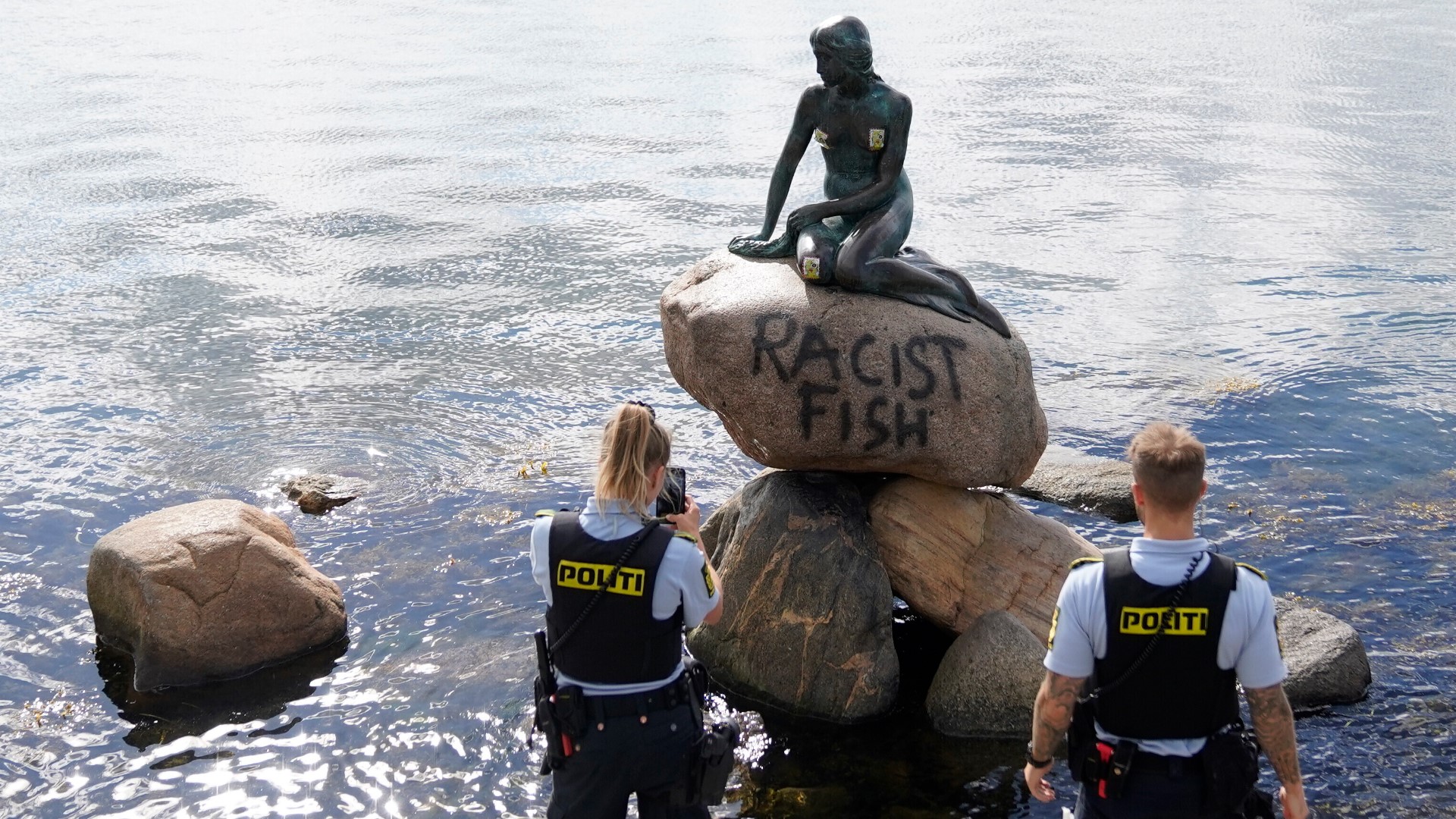 Statue of Little Mermaid in Denmark vandalized again