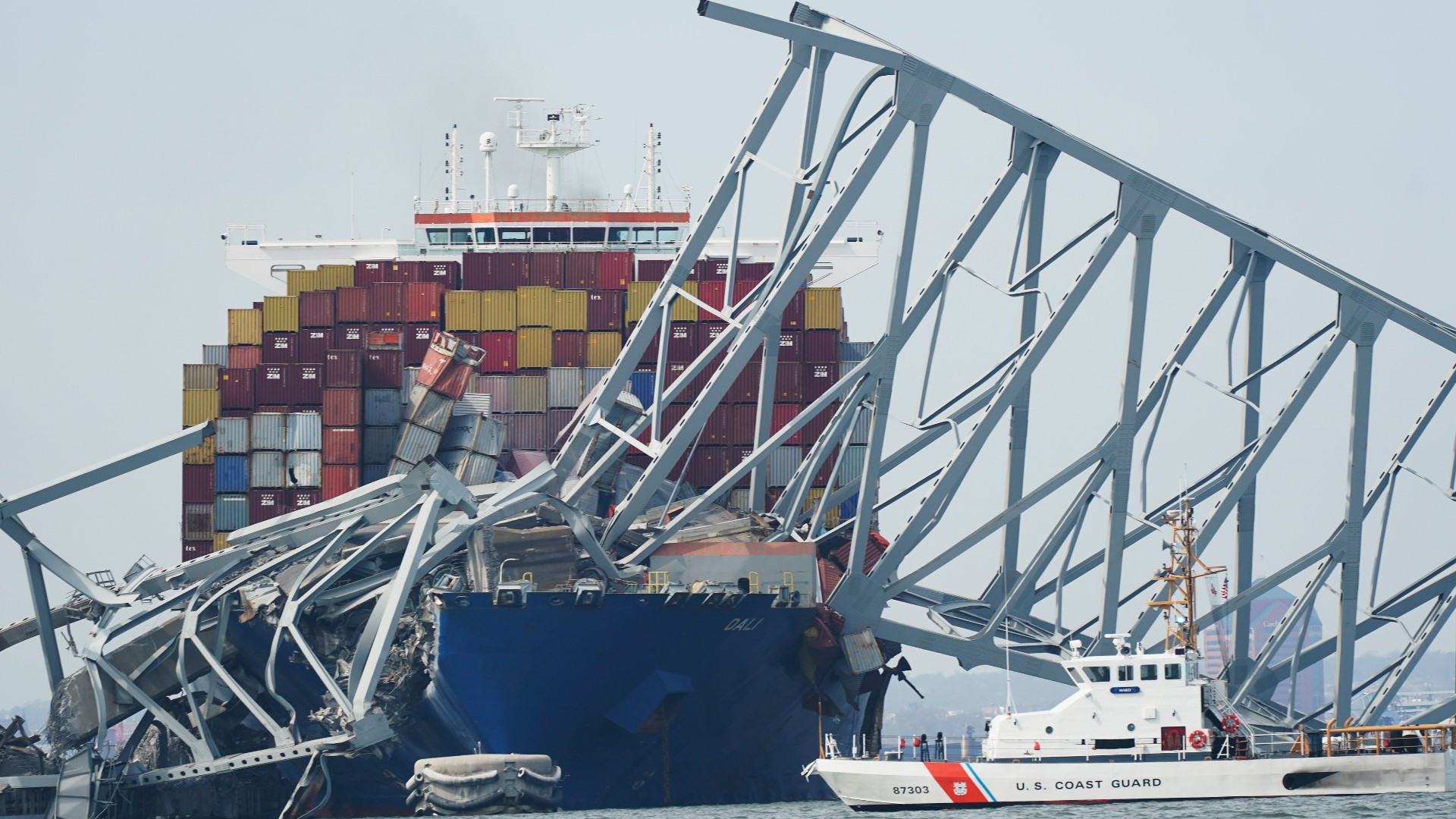 The U.S. National Transportation Safety Board released footage of the cargo ship that lost power and crashed into a bridge in Baltimore.