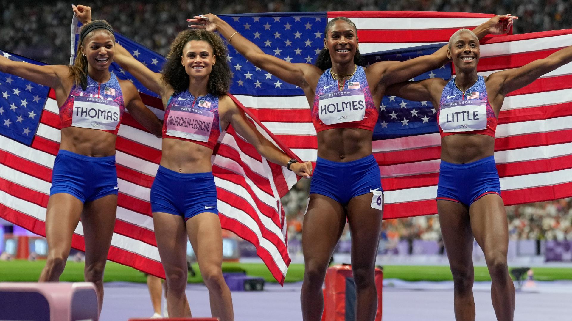 The U.S. capped off a dominant performance at the Olympic track meet by sweeping the last relay events. Plus, big wins in U.S. men's basketball and women's soccer.