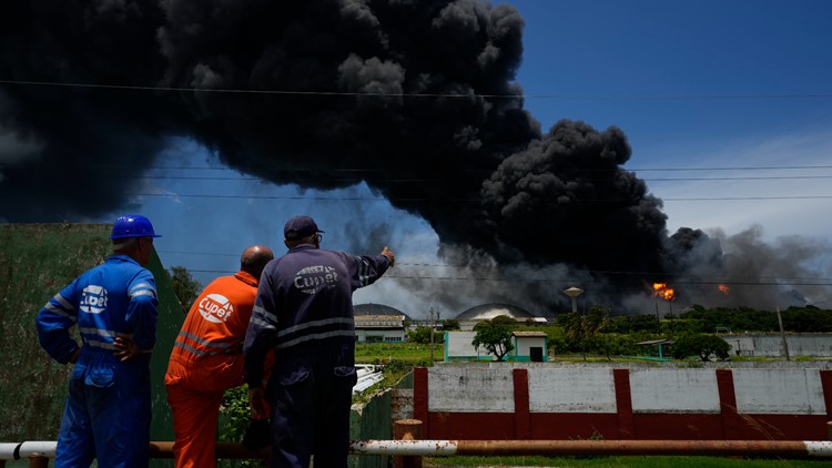 17 missing, 121 hurt, 1 dead as fire rages in Cuban oil tank farm