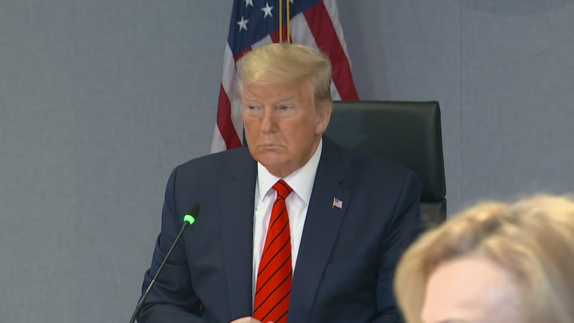 During a visit to FEMA headquarters, President Donald Trump held a call with several of the nation's governors, including Georgia Governor Brian Kemp.