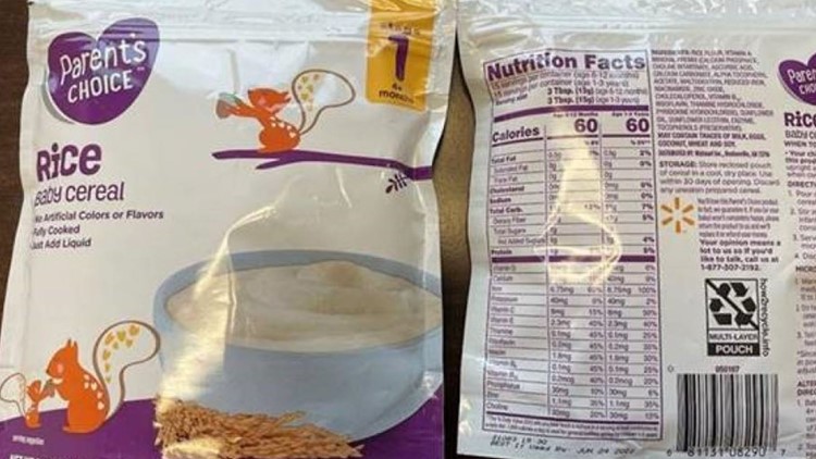Rice baby cereal sold at Walmart recalled due to arsenic levels