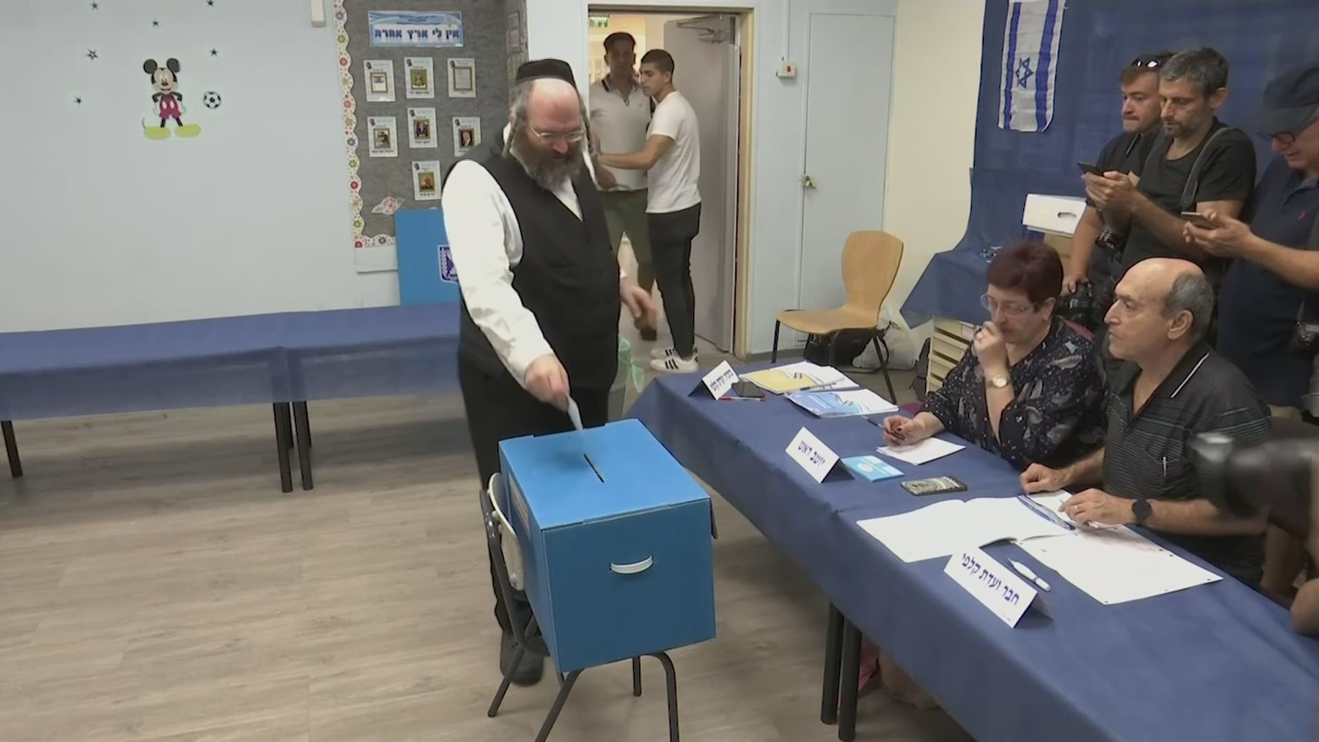 Israelis voted Tuesday in an unprecedented repeat election that will decide whether longtime Prime Minister Benjamin Netanyahu stays in power (AP).
