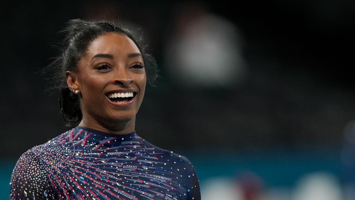 When does Simone Biles compete?