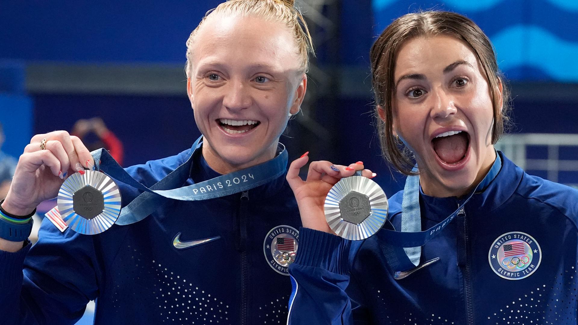 Team USA gets first medal of Paris Olympics in women's diving | khou.com