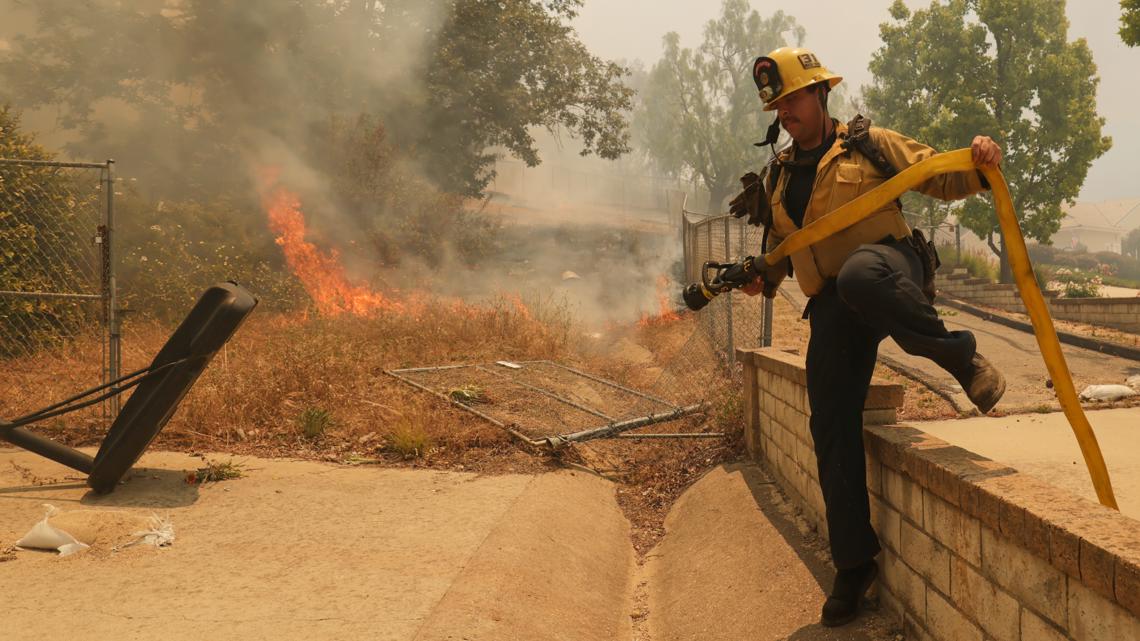 Thousands ordered to evacuate as Southern California wildfire threatens homes