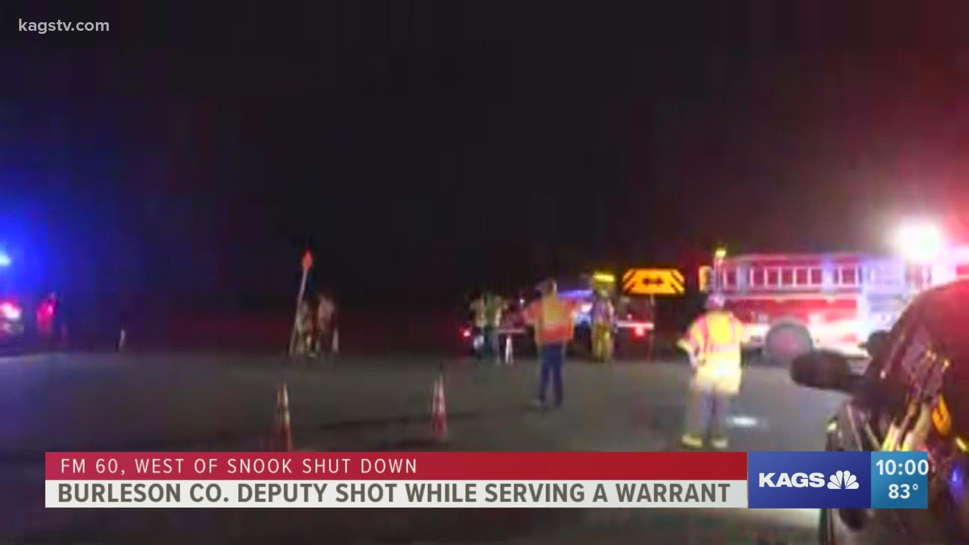 Burleson Co. Deputy shot trying to serve warrant