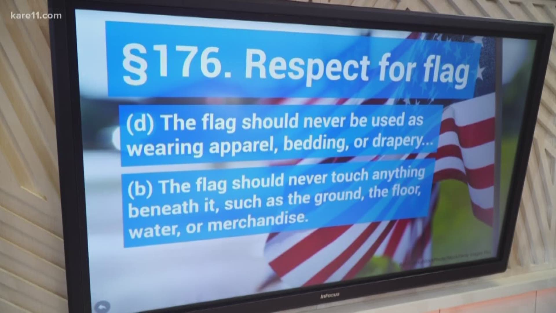 American flags decorate almost everything on the Fourth of July, but some might actually violate the U.S. Flag Code. https://kare11.tv/2LHyWoy