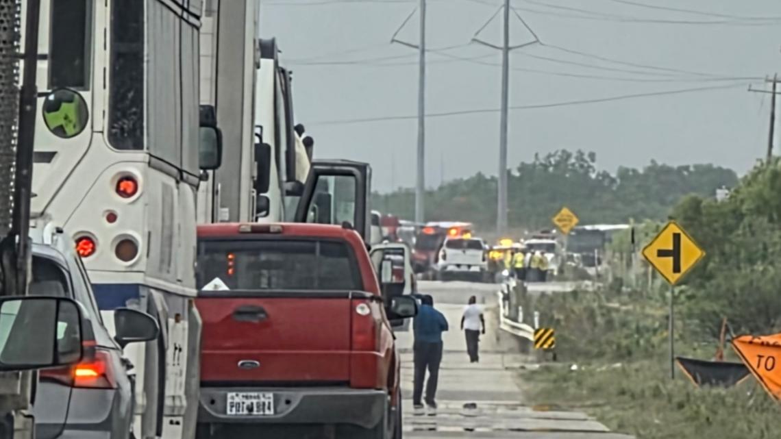 A fifth person has died after a passenger van crossed into oncoming traffic and crashed into a charter bus near Sabine Pass, DPS says.
