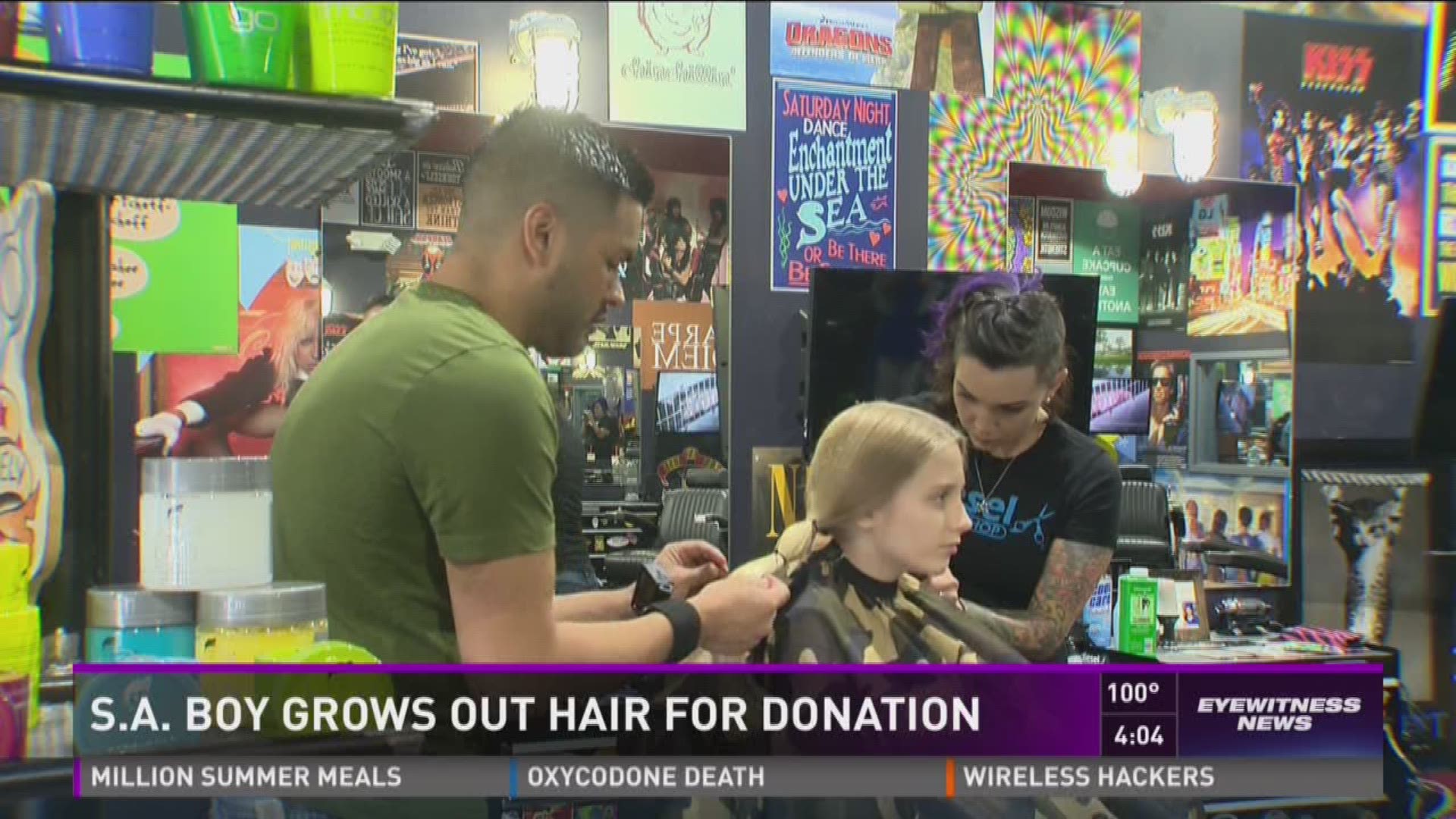 S.A. boy grows out hair for donation