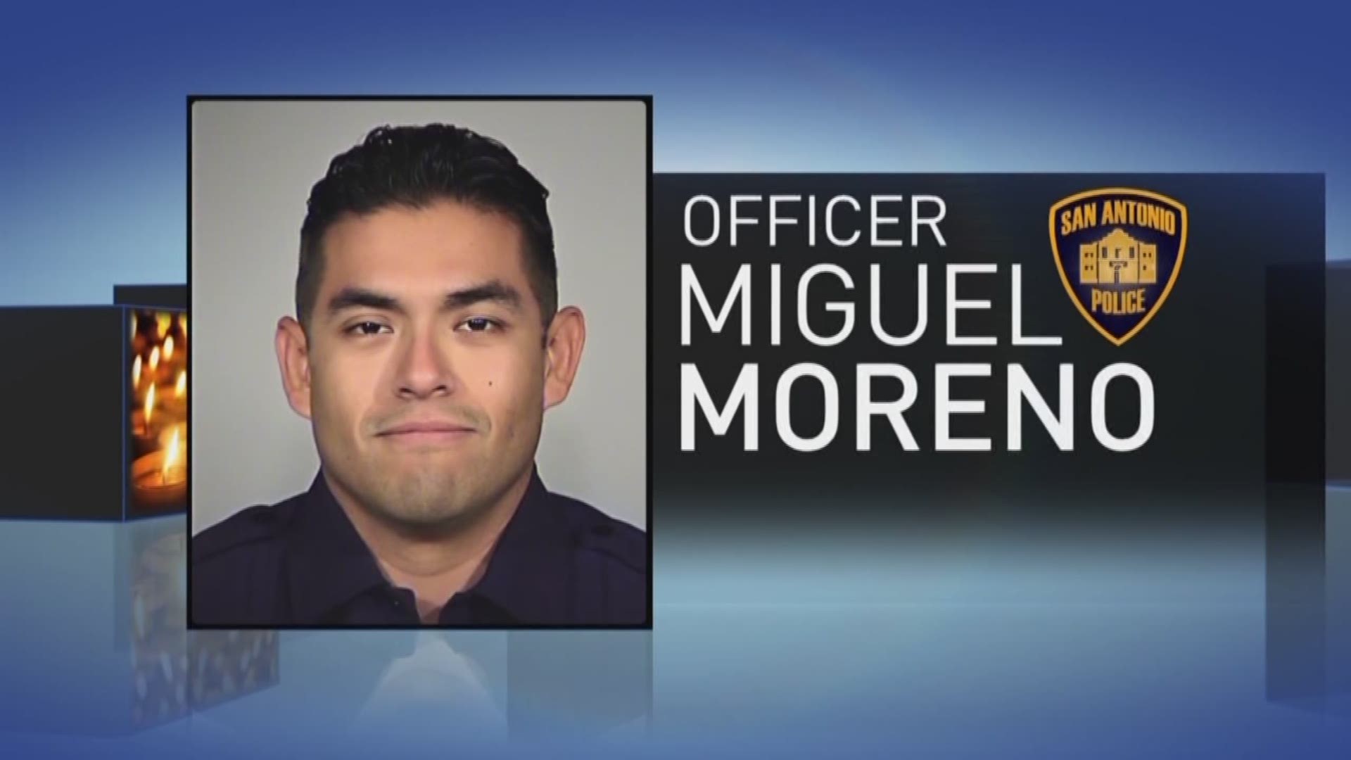 Officer Miguel Moreno, 32, passed away Friday morning from injuries he sustained when he and 36-year-old Officer Julio Cavazos contacted two suspects walking on the 200 block of West Evergreen Street.