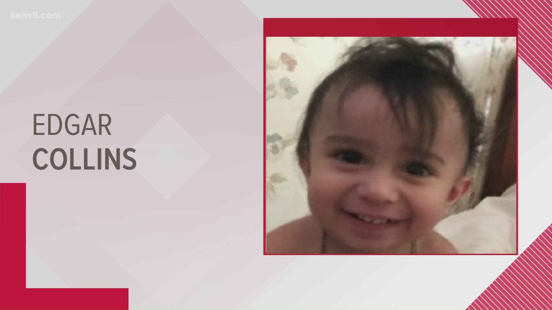 A search is underway and an AMBER Alert has been issued for 1-year-old Edgar Nathaniel Jesus Collins.