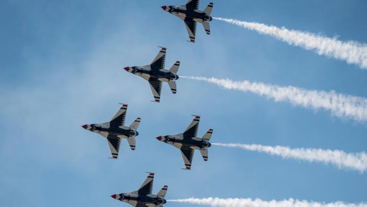 Here's the Thunderbirds' flight path over San Antonio on Wednesday ...