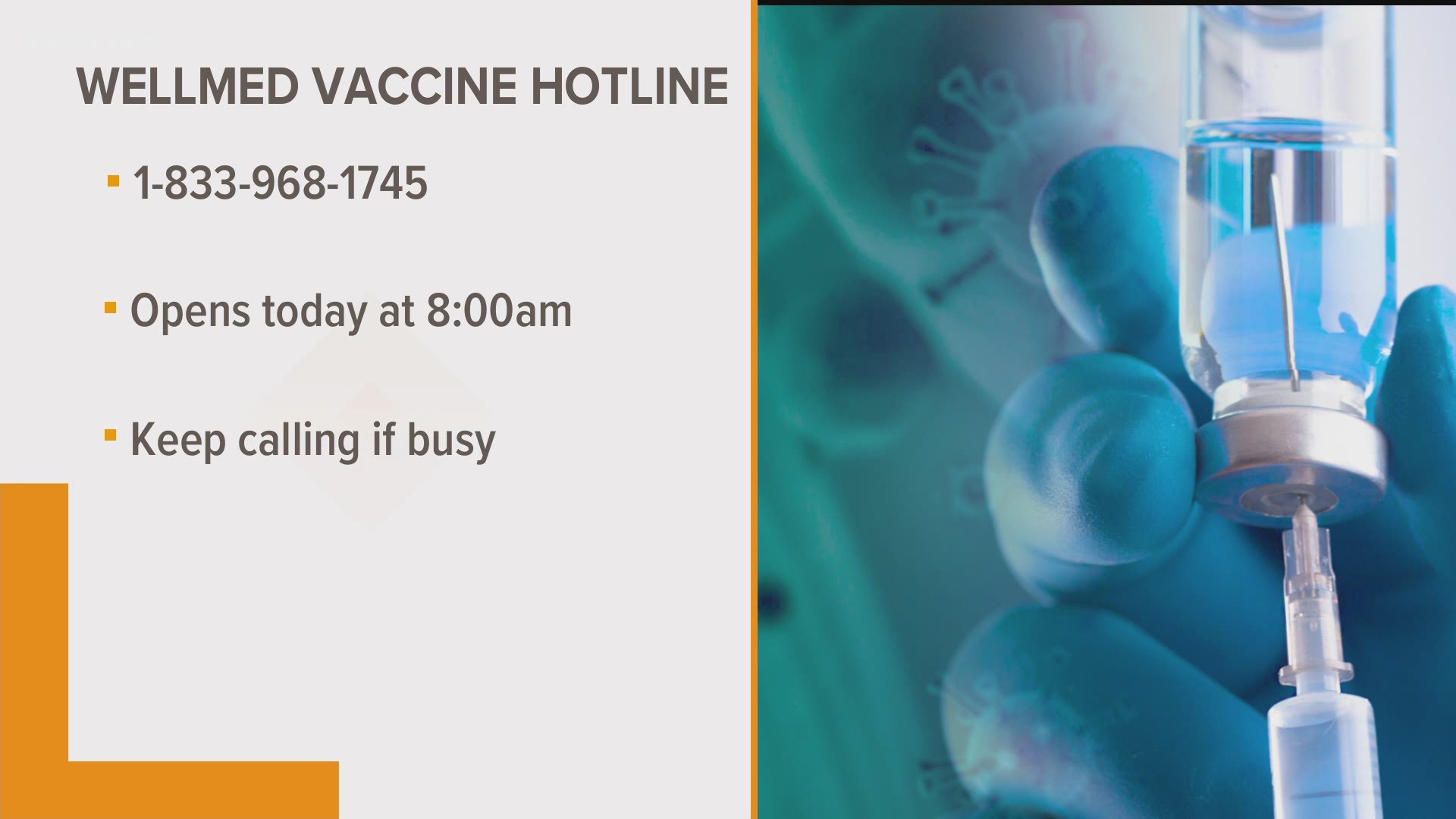 WellMed says you must schedule an appointment over the phone to receive the vaccine at either location.