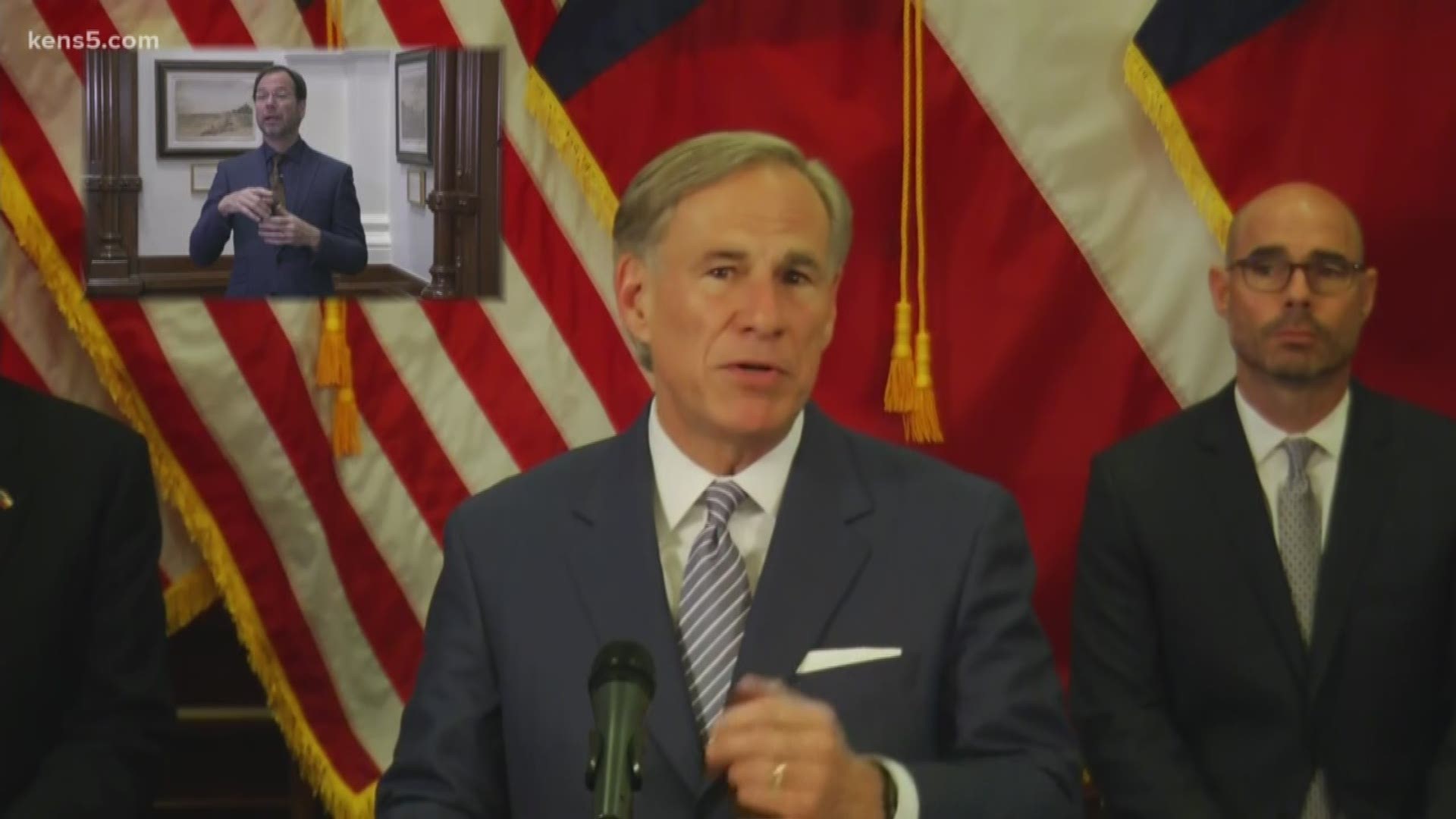 The Texas governor is announcing plans to gradually restore the Texas economy in various stages.
