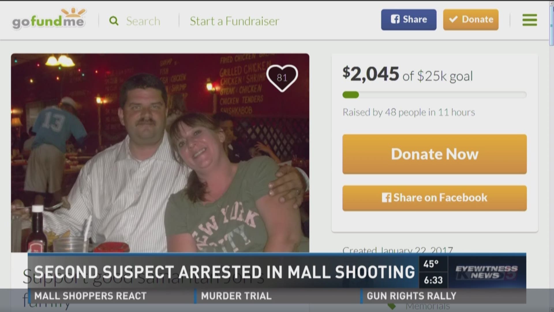 GoFundMe set up for family of Good Samaritan killed in mall shooting ...