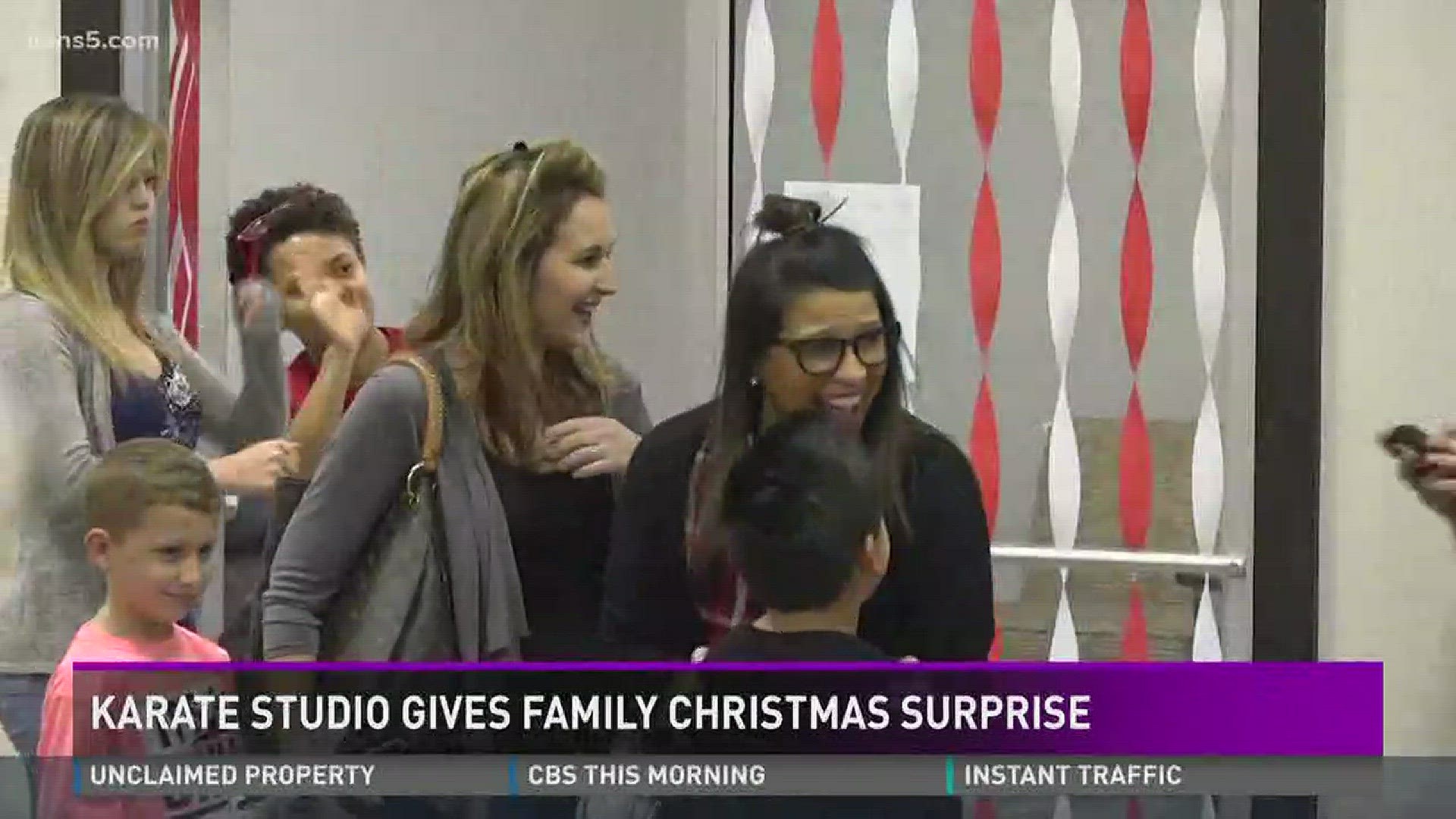 A martial arts studio came together to give a very deserving family a generous surprise.