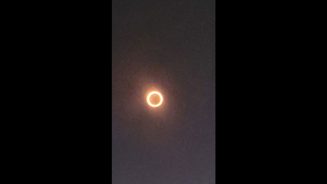 Pictures of the annular solar eclipse in Houston, Texas
