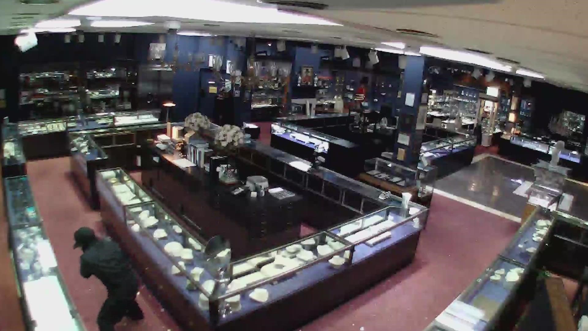 "[He] busted some of the display cases and grabbed some of the jewelry,” store manager Steven Reiner said.