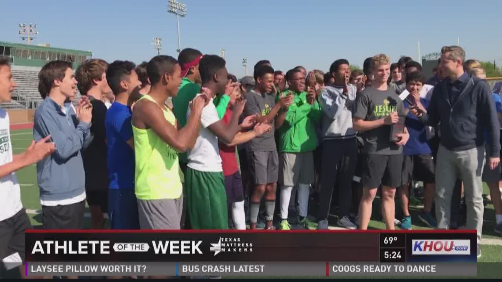 Matthew Boling, a star on Strake Jesuit's track team, is KHOU's Athlete of the Week.