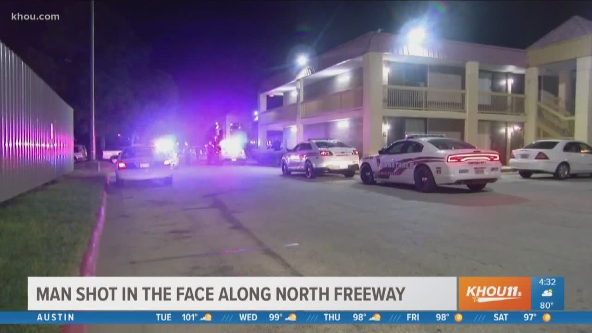 Two arrested after man found shot in the face in motel room | khou.com