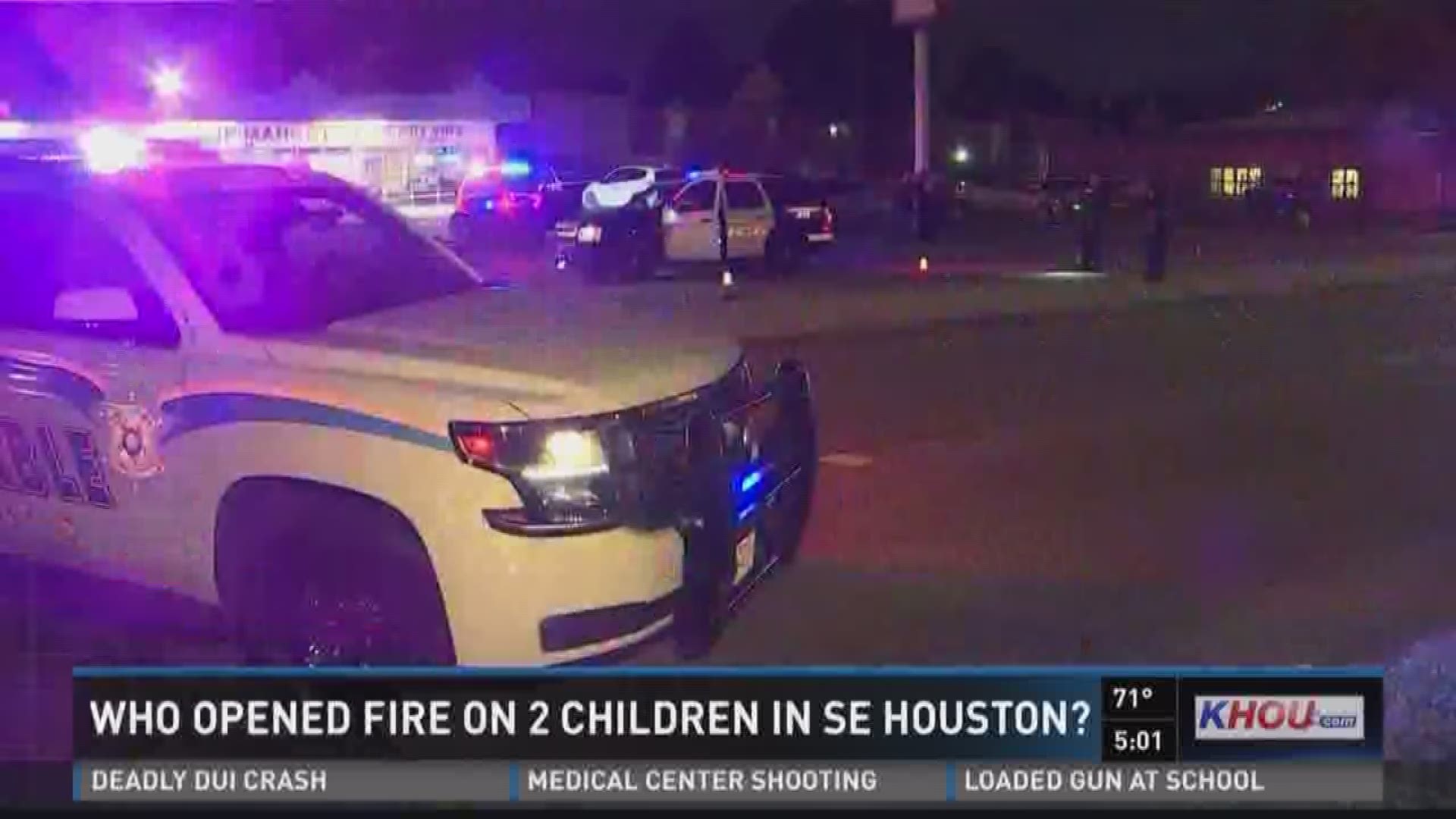 Both children are being treated in the hospital for gunshot wounds, one of whom is in critical condition.