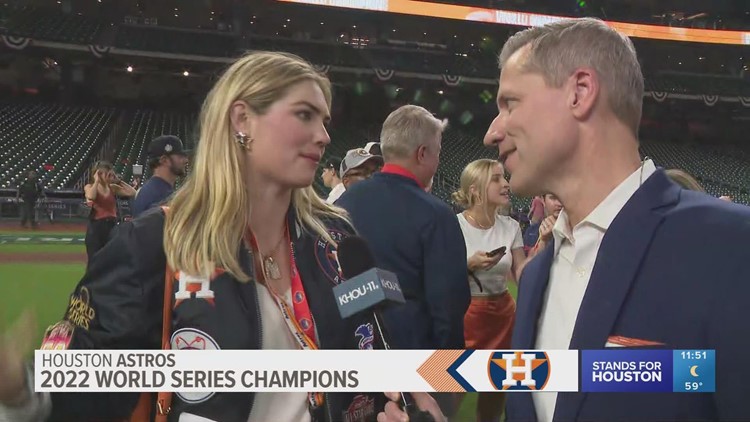 Kate Upton Crashes Fox Set After Astros Win World Series - Sports