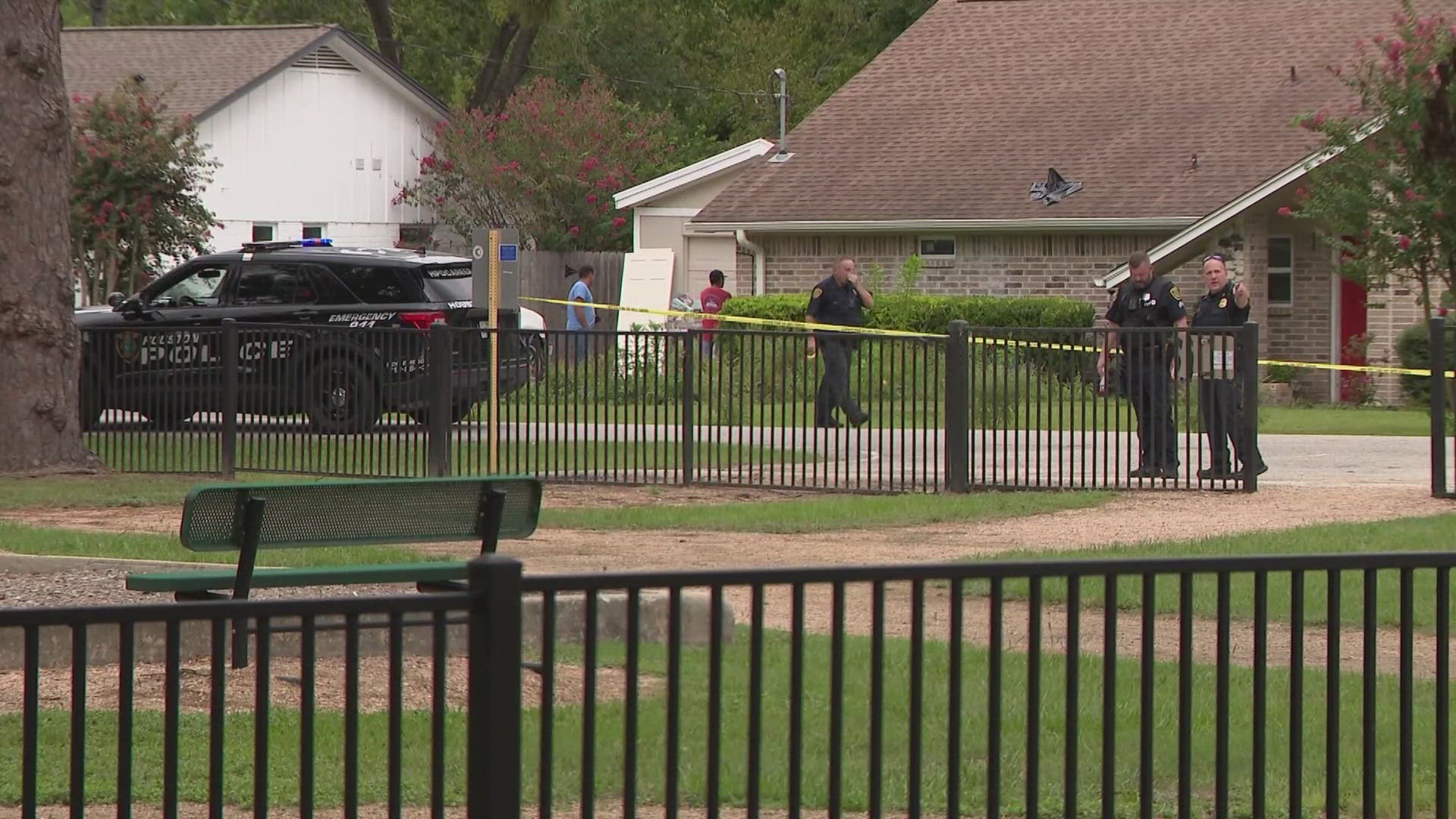 Houston police said two people were killed in a shooting Thursday at Bauer Pocket Park in Spring Branch.