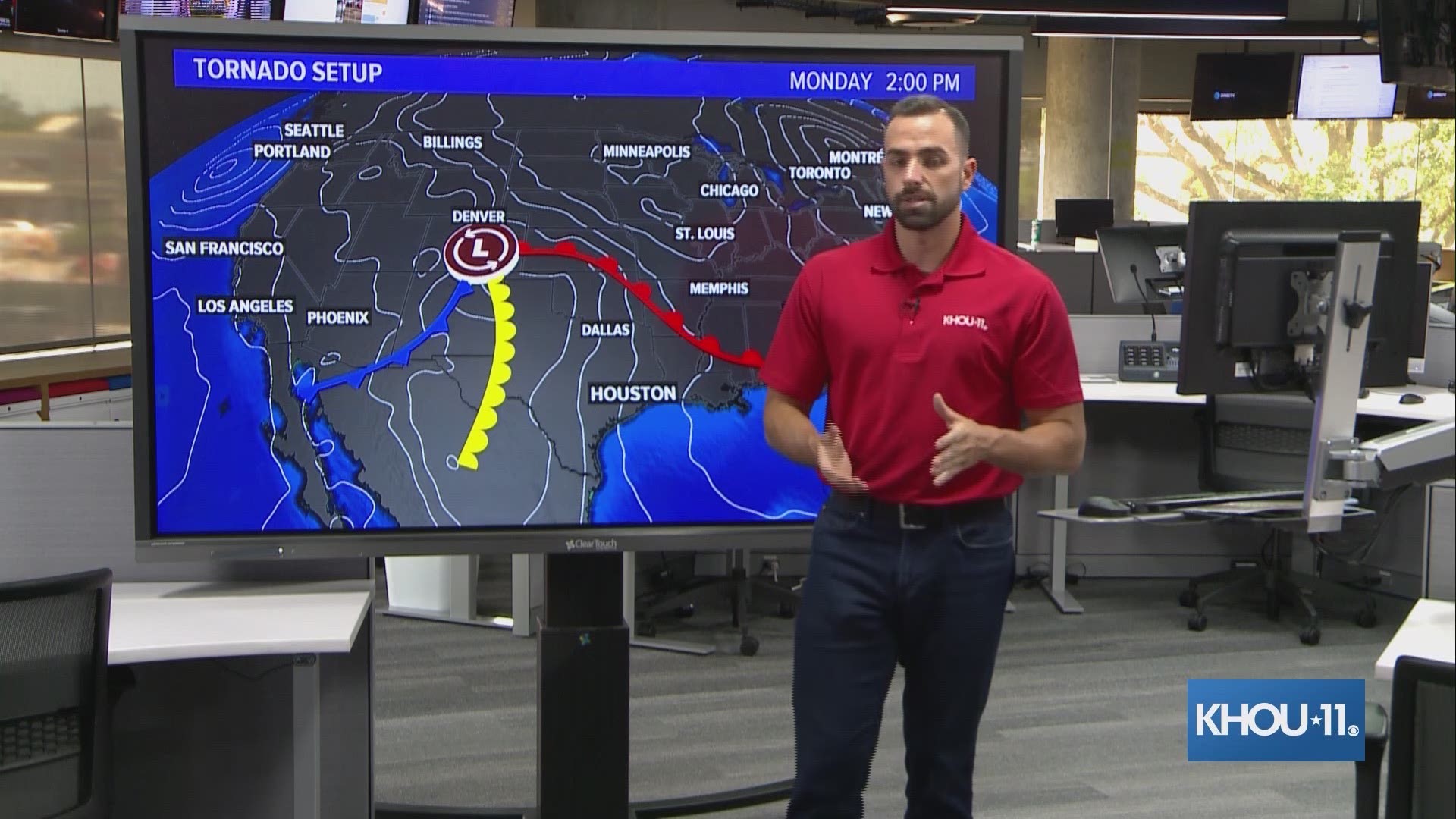 KHOU 11 Meteorologist Blake Mathews has the latest on the severe weather in north Texas and Oklahoma.