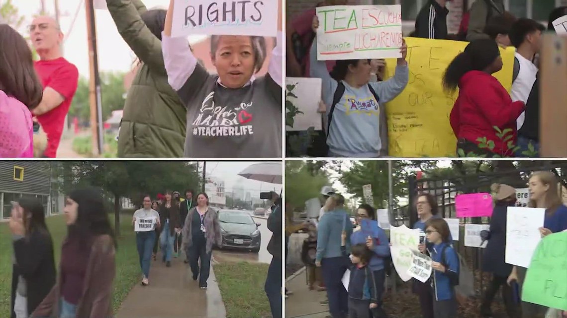 Houston ISD students stage walkout over TEA takeover