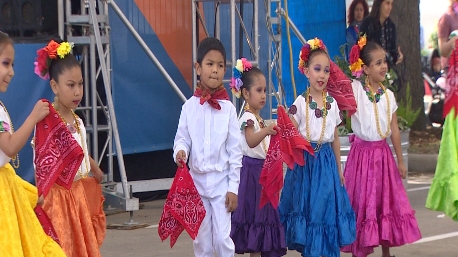 Child dancers entertaining Rodeo attendees during  Go Tejano Day.