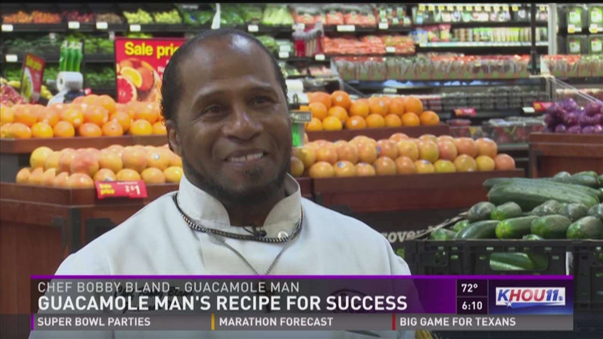 Chef Bobby Bland is known as the Guacamole Man and it's no secret as to why, his customers say his guac is the best.