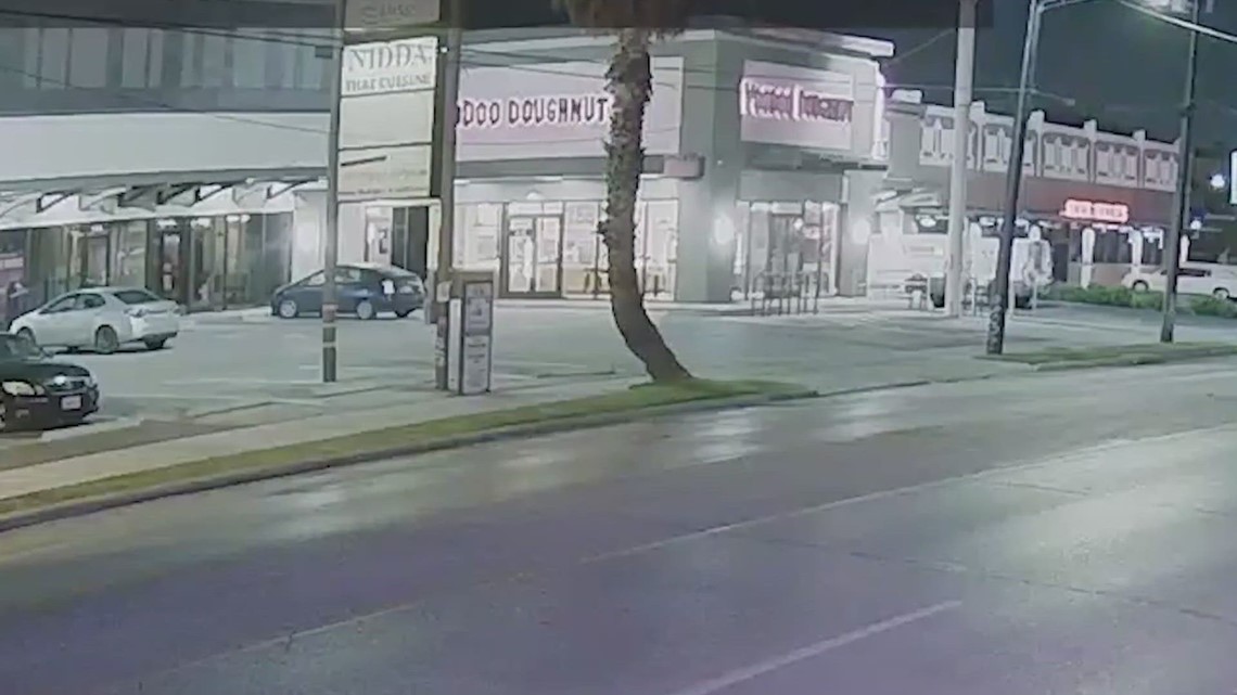 Surveillance video shows speeding Porsche crash after killing man ...