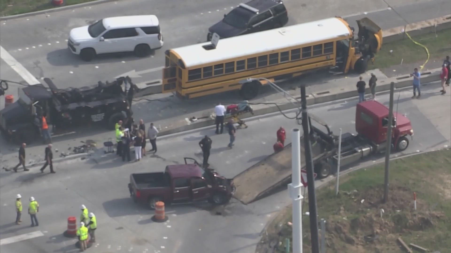 Clear Creek ISD school bus involved in crash in Seabrook