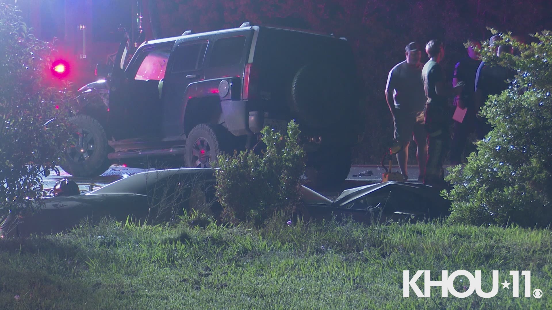 A woman was flown to an area hospital in critical condition after a head-on collision in east Harris County.