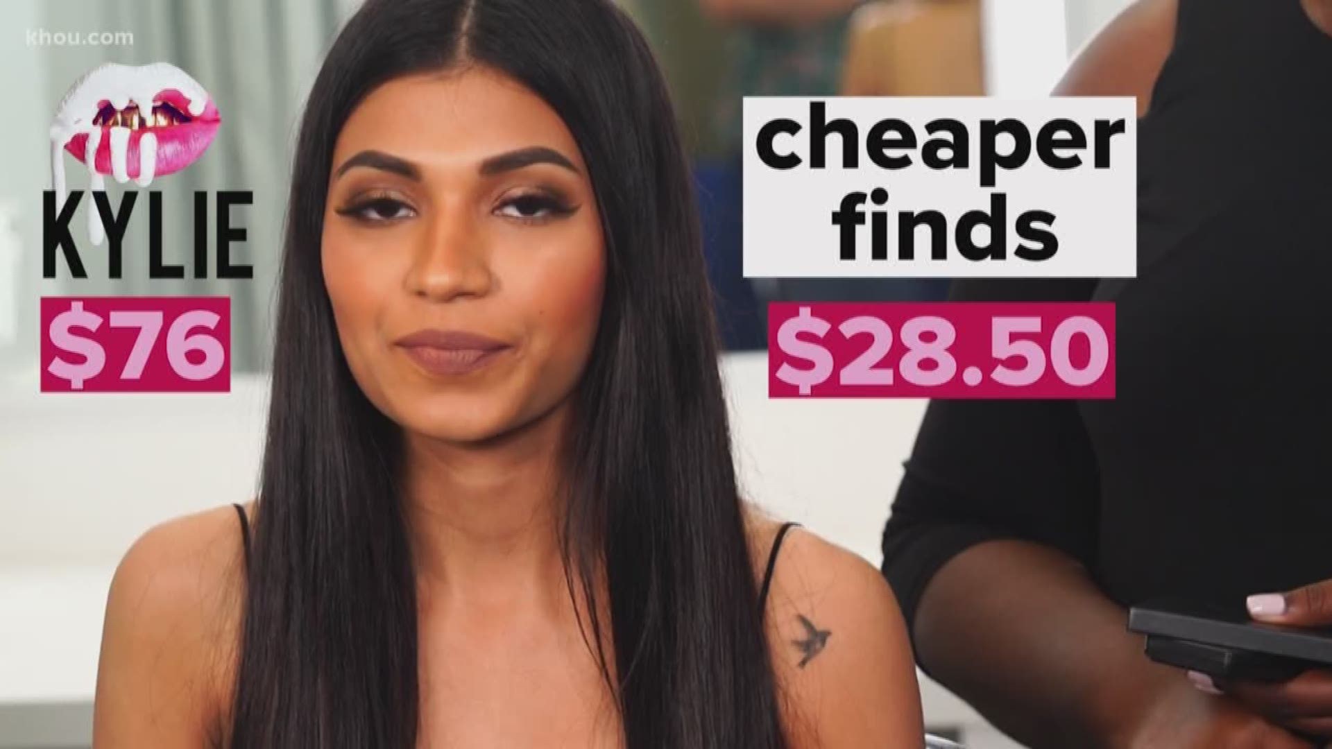 KHOU Consumer Reporter Tiffany Craig shows us which drugstore makeup offers the same look as Kylie Cosmetics.